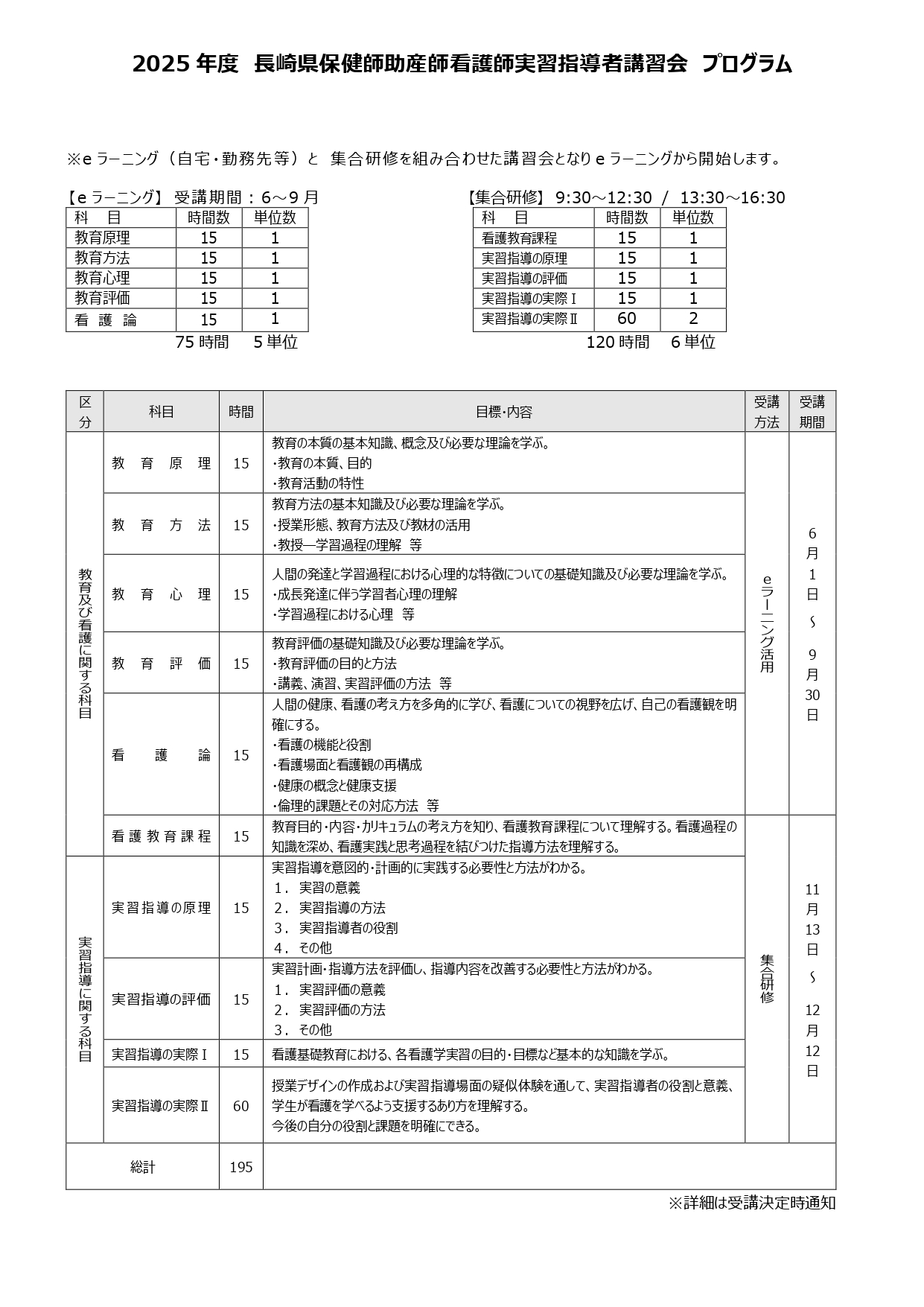 長崎県保健師助産師看護師実習指導者講習会